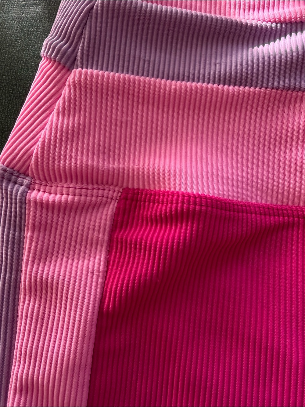 Beach Riot Mariella Ribbed Leggings Raspberry Colorblock Pink Size Small - Picture 8 of 8